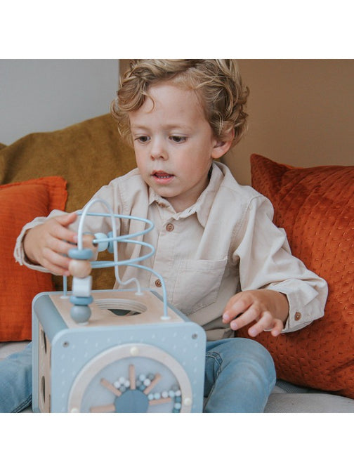 Activiteitenkubus Blauw - Label Label