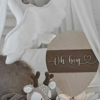Wandlamp ballon met naam