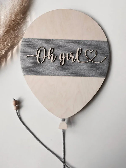 Wandlampe Ballon mit Namen