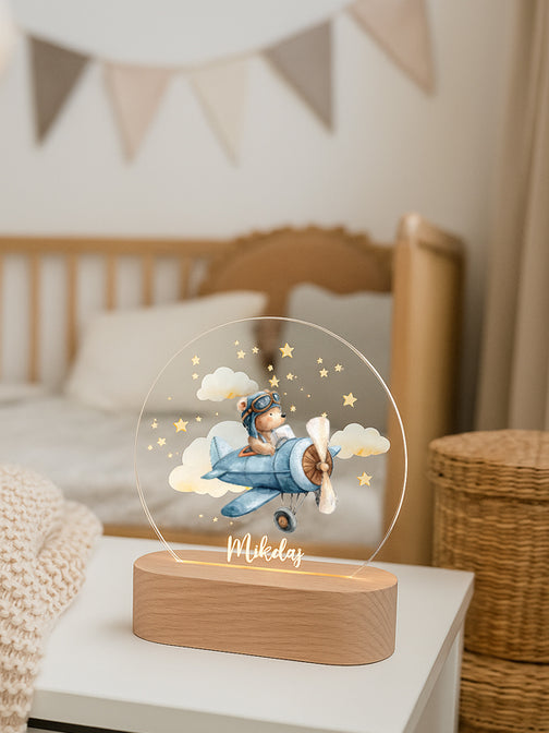 Nachtlampje Rond AcrylGlas - Gepersonaliseerd