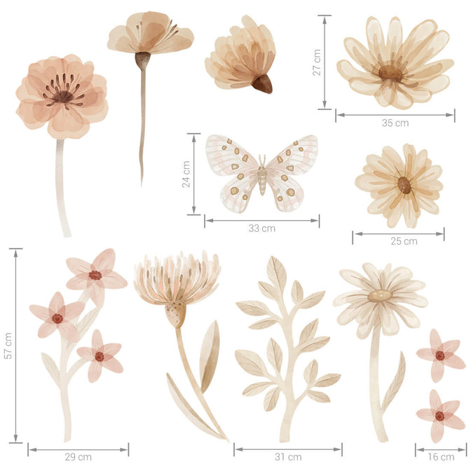 Muurstickers Meadow set 1 - Pastelowe Love