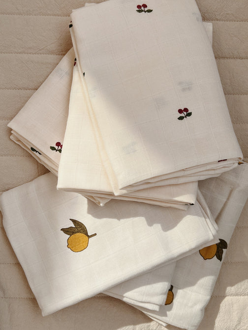 3-pack Mousseline Doek - Cherry
