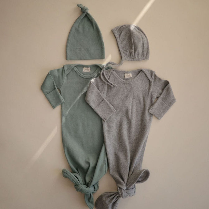 Gerippte Babymütze Roman Green - MUSHIE
