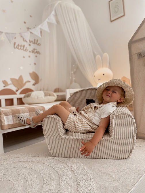 Rib stoel Off White - met geborduurde naam
