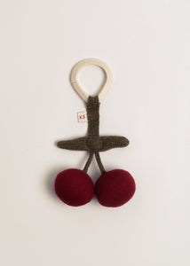Kersen Kinderwagenspeelgoed – rood/legergroen