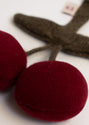 Kersen Kinderwagenspeelgoed – rood/legergroen
