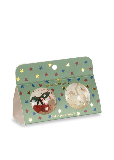 Lot de 2 balles rebondissantes Cerise/Cygne