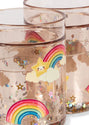 2-PACK Bekers met Glitters - Rainbow