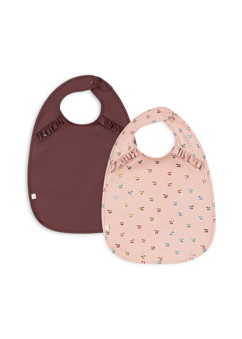 2-Pack Long-Sleeved Bib - Cherry