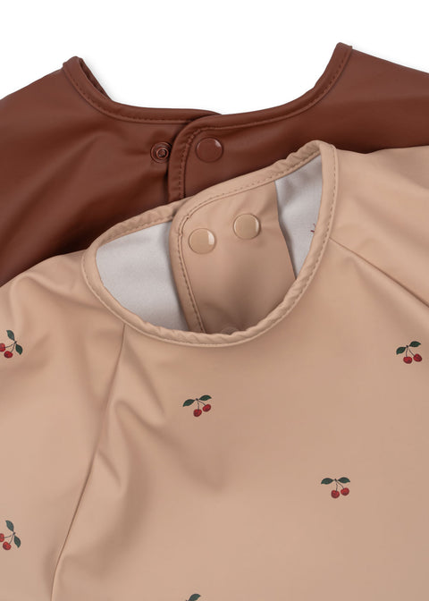 2-Pack Slabber met mouwen - Cherry