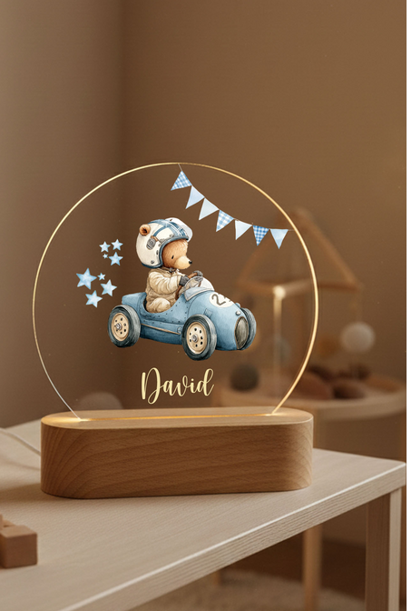 Nachtlampje Rond AcrylGlas - Gepersonaliseerd