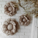 Bloem Kussen Decoratief – Beige