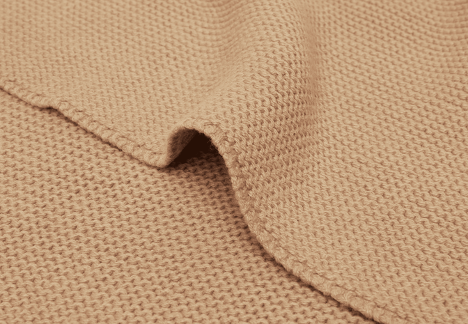 Deken Wieg Basic Knit Biscuit