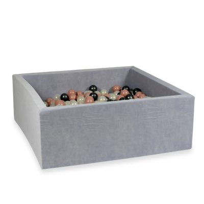 Ballenbak Soft Velvet 110 x 110 x 40 cm Light Grey