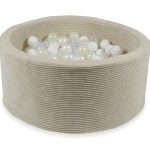Ballenbak VELVET RIB 90x40 CM BEIGE
