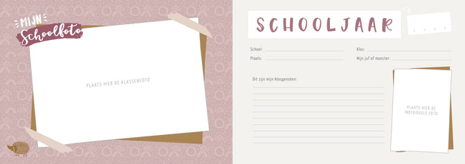 Mijn schoolfotoboek - roze - Universe collectie - Maan Amsterdam
