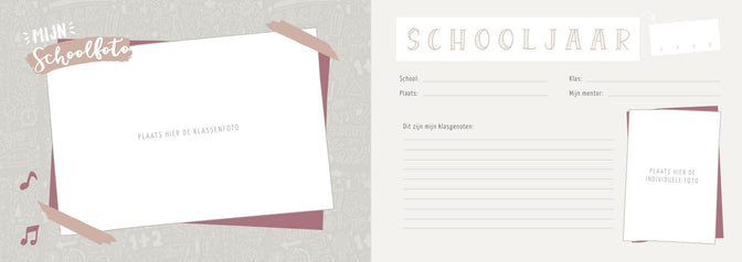 Mijn schoolfotoboek - roze - Universe collectie - Maan Amsterdam