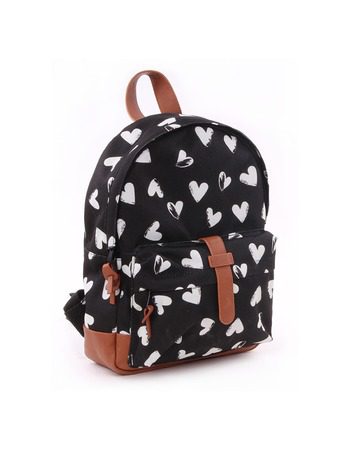 Rugzak "Black & White Black Hearts"