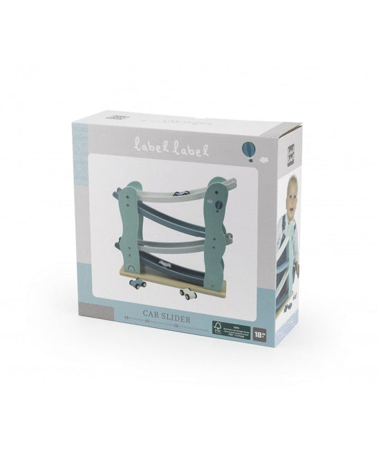 Houten Autoglijbaan Groen - Label Label