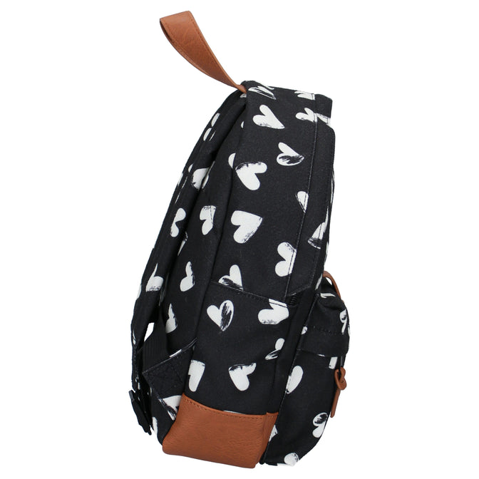 Rugzak "Black & White Black Hearts"