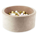 Bällebad Soft Velvet 90x40 CM "Dunkelbeige" - Mimii