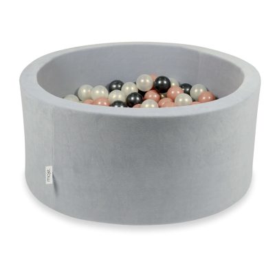 Piscine à balles Soft Velvet 90x40 cm Gris clair