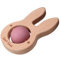 Siliconen / Houten Bijtring Konijn Roze - Label Label