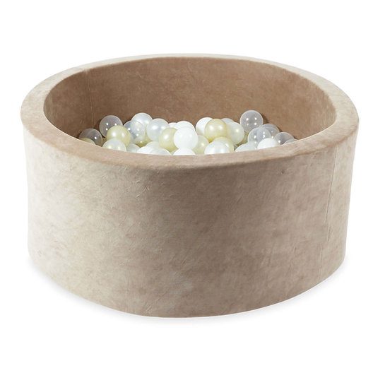 Bällebad Soft Velvet 90x40 CM "Dunkelbeige" - Mimii