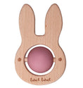 Siliconen / Houten Bijtring Konijn Roze - Label Label