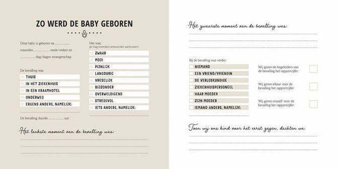 Mijn negen maanden babyboek