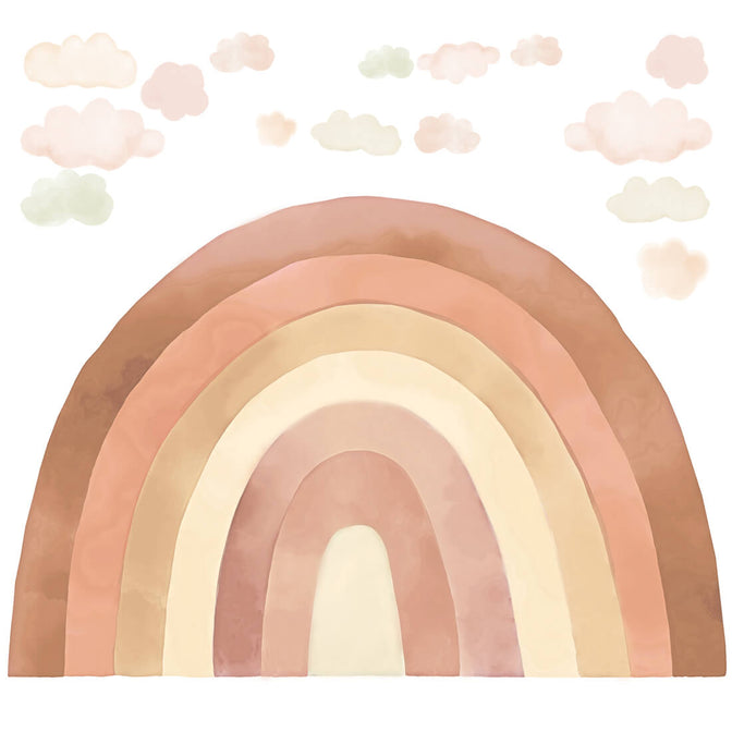 Muurstickers Regenboog beige - Pastelowe Love