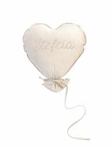 Hart Ballon Kussen Deluxe - Vanilla Cream