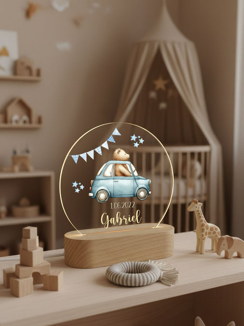 Nachtlampje Rond AcrylGlas - Gepersonaliseerd