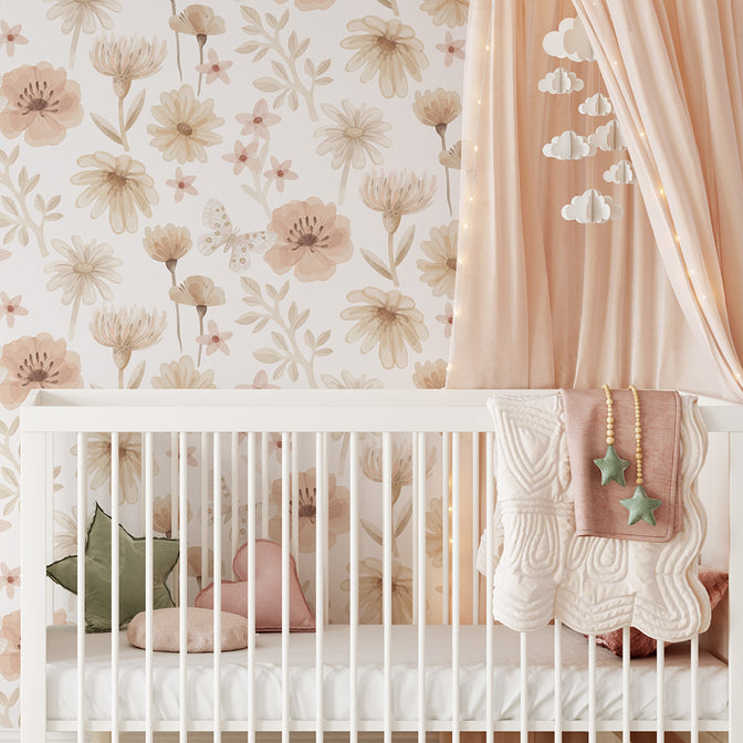 Bloemen Meadows Behang