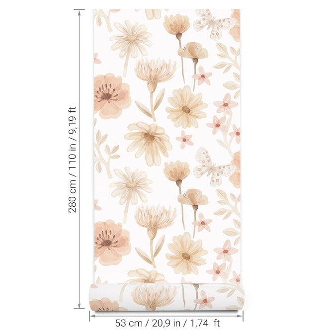 Bloemen Meadows Behang