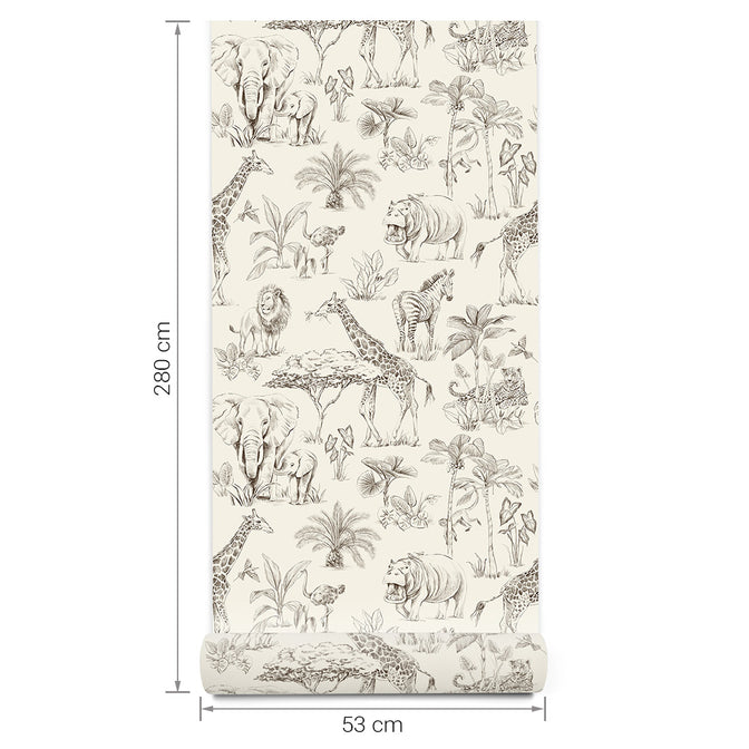 Safari Cream Behang