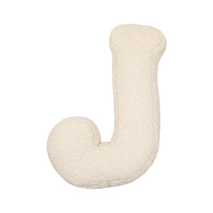 Teddy letter kussen wit J - Betty's Home