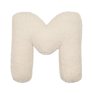 Teddy-Buchstabenkissen weiß M - Betty's Home