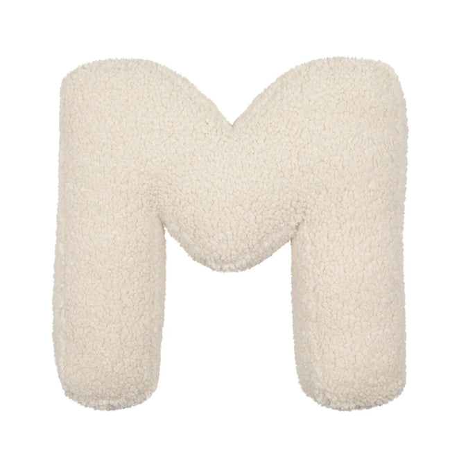 Teddy-Buchstabenkissen weiß M - Betty's Home