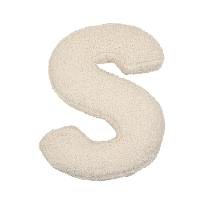 Teddy-Buchstabenkissen weiß S - Betty's Home