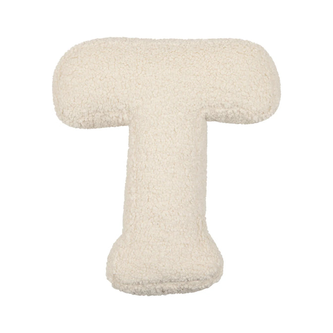 Teddy Buchstabenkissen weiß T