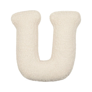 Teddy-Buchstabenkissen weiß U - Betty's Home
