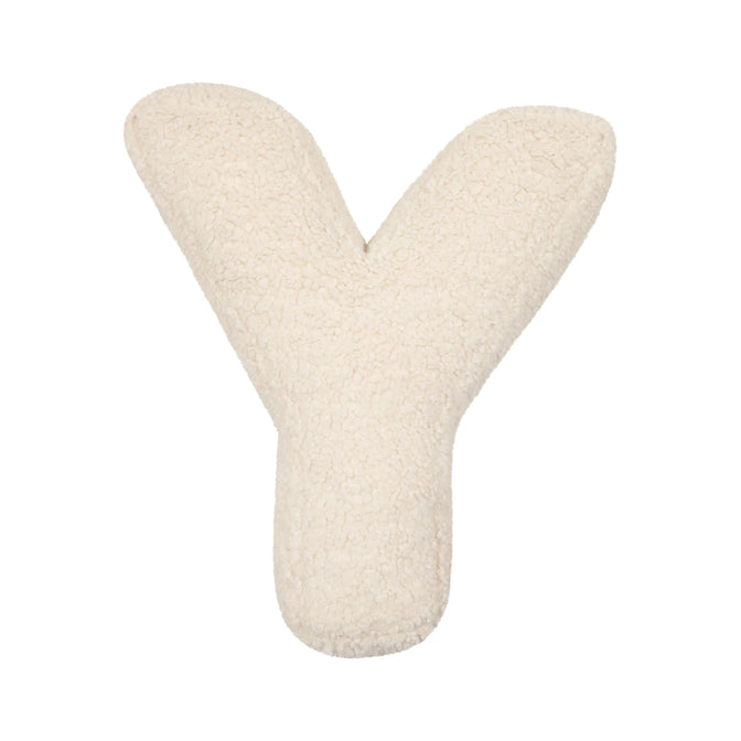 Teddy letter kussen wit Y - Betty's Home