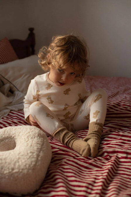 Teddy letter kussen wit I