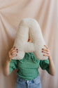Teddy letter kussen wit Z