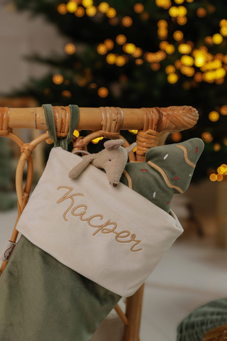 Gold gift bag with name